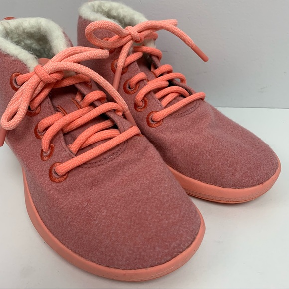 Allbirds Peach Mizzle Fluff Fur-Lined High Tops 🍁 - Picture 2 of 7